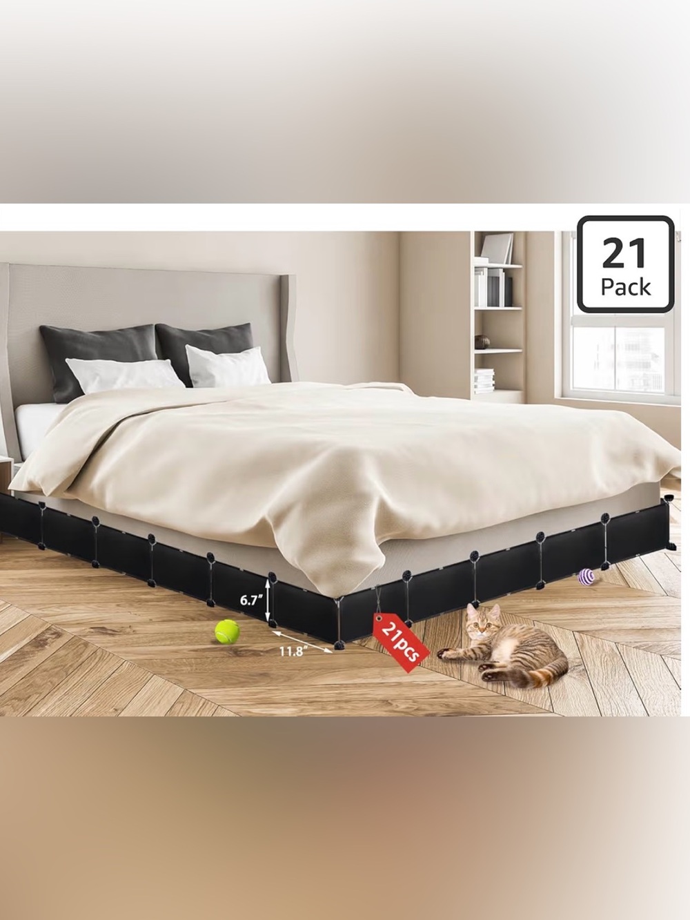 Under Couch Blockers for Pets, 6.7" Height-248 total length